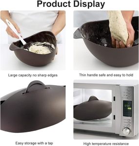 Recipiente para Horno de Microondas de Acero Inoxidable Resistente al Calor con Revestimiento Cerámico Antiadherente, para Pan, Panecillos, y Vaporera de Verduras - Product Image 3