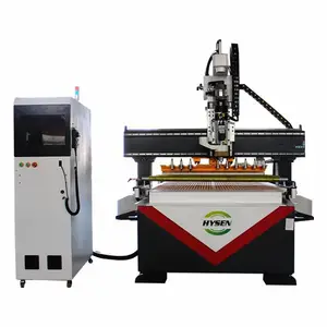 HYSEN CNC Router Atc 1325 Wood Working Automatic ATC CNC Router Nesting Machine For Furniture Cabinet