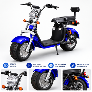 Großhandel Scotters Zweirad-City 1500W Schneller <span class=keywords><strong>E</strong></span>-Scooter 60V 1500W Elektroroller - Product Image 1