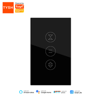TYSH Control Remoto Inteligente Estándar de EE. UU. Wifi Interruptor Táctil para Cortinas/Garaje Pantalla de Estado en Tiempo Real Aplicación ABS PC Material Max 16A