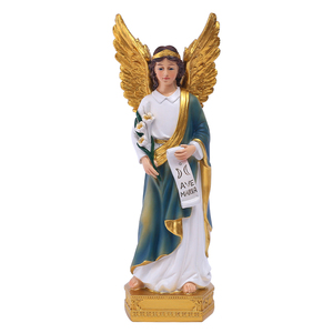 8 pouces Ange de Saint-Gall Statue Résine Ange Sculpture Décoration Ange de Saint-Gall sur Base Figurine Cadeau Religieux - Product Image 1