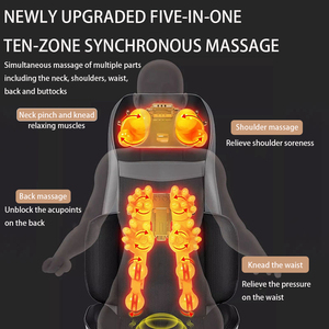 وسادة تدليك كهربائية للكرسي المكتبي المنزلي مع حرارة بالأشعة تحت الحمراء وتدليك بالعجن للظهر - Product Image 6