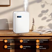 Meilleures ventes : Diffuseur d'arômes électrique sans eau pour hôtel, bureau, maison, 600m³, avec commande WiFi via application, diffuseur d'huiles essentielles à air froid 150ml