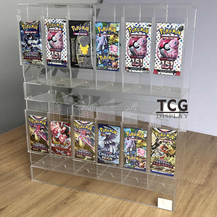 6 booster box case Dinavio Crafthouse 6-Slot Pack Dispenser with Black Base - Fits 240 Booster Packs for Dispensing Mega EvolutionChaos Rising expansion Pokemon Mega Evolution Phantasmal Flames