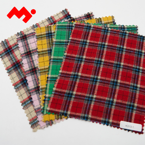 Tissu en flanelle écossaise 100% coton teint en fil, tissu à carreaux brossé pour uniformes scolaires - Product Image 1