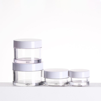 Pot en PETG transparent pour poudre cosmétique, 5g, 10g, 15g, 20g, 30g, 50g, 60g, 70g, 80g, 100g, 150g, 200g, 250g, pour poudre pour le visage