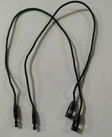 Cordon d'étiquette en plastique noir et blanc à clipser, type BulletHead, 20 cm, pour vêtements - Grande Vente