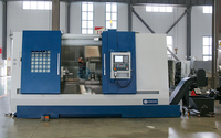 Tour CNC à lit incliné avec alésage de broche de 105 mm, modèle TCK63Y, fabriqué en Chine