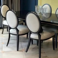 Table à manger carrée de luxe légère américaine en bois massif de style néoclassique français, directement de l'usine, avec 6 chaises, personnalisable, vente en gros