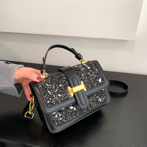 Sacs à Main de Créateur à Sequins Luxe pour Femmes Souple Décontracté Fourre-tout Imprimé Décoration Anses Épaule Bling Paillettes un Épaule - Product Image 4