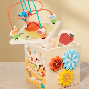 Montessori giocattolo per l'apprendimento precoce multifunzione dinosauro Bead Maze Puzzle Box gioco di abbinamento di frutta per lo sviluppo del cervello <span class=keywords><strong>dei</strong></span> bambini - Product Image 4