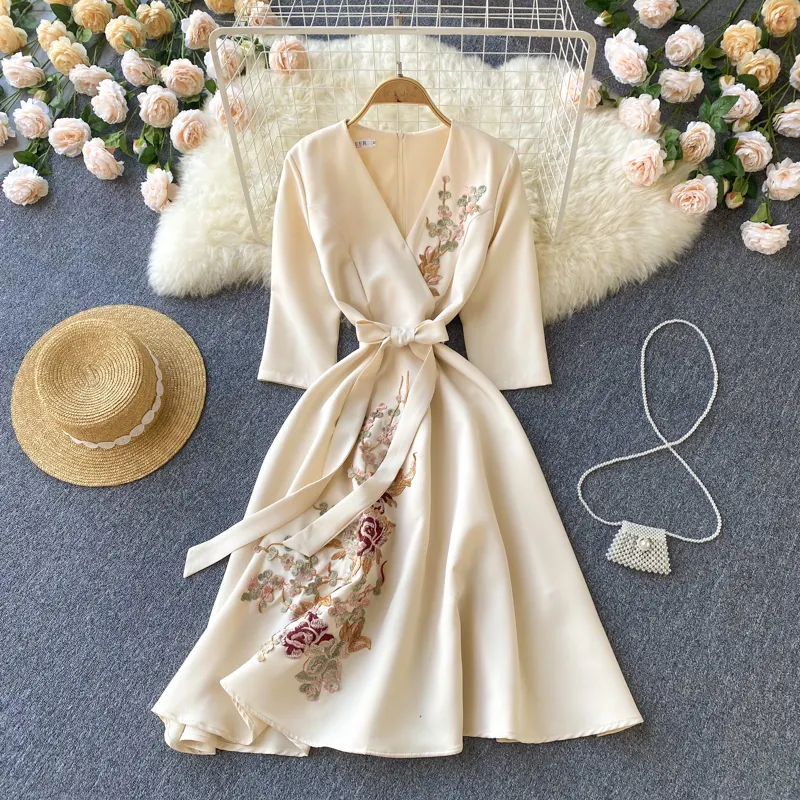 2023 Hot Sale Spring Fashion Print Dress S-xxl Plus Size Elegant Party Dresses For Women