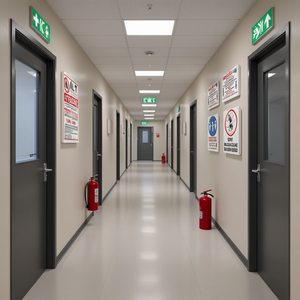 TTAKE Señales de prevención de riesgos de incendios y seguridad para el lugar de trabajo y áreas públicas, 80x60 cm, juego de 8 - Product Image 3