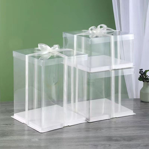 Tùy chỉnh hộp nhựa 8 inch 9 inch 10 inch 12 inch bán buôn cao trong suốt bánh Bánh hộp cho khách <span class=keywords><strong>Pop</strong></span> - Product Image 4