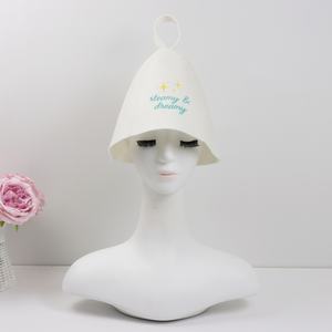 Chapeau de sauna en feutre de laine écologique de tissu de polyester GRS chaud blanc Nature 2Mm - Product Image 5