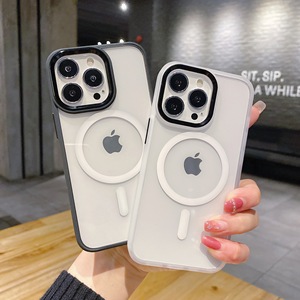Fundas magnéticas a prueba de golpes para teléfono móvil transparente para <span class=keywords><strong>Iphone</strong></span> 14 13 <span class=keywords><strong>12</strong></span> 11 Pro Max cargador inalámbrico - Product Image 1