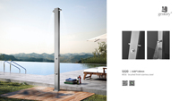 Ensemble de colonne de douche extérieure en acier inoxydable avec design classique pour piscines et Hotels-S320-2