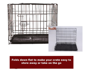 Có Thể Gập Lại Chất Lượng Cao Pet Rabbit Chó Lồng 304 Không Gỉ Ráp Chó Lồng Với Khay - Product Image 3