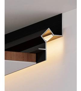 Perfil de Tira <span class=keywords><strong>LED</strong></span> Empotrada en el Techo con Efecto de Sombra para Interiores de Hoteles y Apartamentos, Moderno, de Aluminio con Acabado Mate, 48.2x35.2mm - Product Image 1