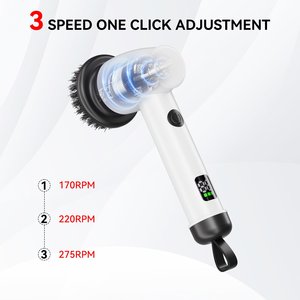 Nuova Lucidatrice Rotativa Elettrica <span class=keywords><strong>per</strong></span> Auto Senza Fili con Spazzole <span class=keywords><strong>per</strong></span> Pulizia, 3 Velocità Regolabili, <span class=keywords><strong>Spazzola</strong></span> in ABS e <span class=keywords><strong>Acciaio</strong></span> Inossidabile - Product Image 2