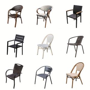 Aluminum Frame Balcony Waterproof Rattan <b>Mesh</b> Chair Set for Outdoor <b>Garden</b> Patio Cafe Restaurant Bistro - Product Image 5