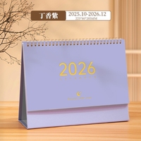 Calendrier de table en bois Morandi 2026 Décoration de bureau avec horloge et cadre photo pour étudiants