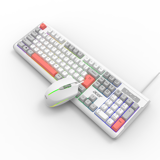 Custom Logo Slim Wired Keyboard and Mouse Combo Set with Digital Pad USB for Laptop PC-Projection Style New