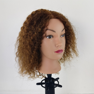 Cabeza <span class=keywords><strong>de</strong></span> Maniquí Económica para Prácticas <span class=keywords><strong>de</strong></span> Peluquería, con Cabello 100% Humano Real, Muñeco <span class=keywords><strong>de</strong></span> Entrenamiento en Stock - Product Image 3