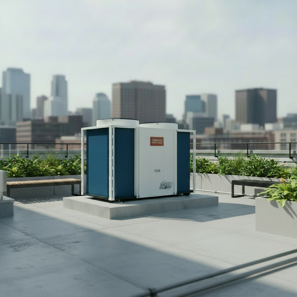 Yangzi Commercial Air Water Heat Pump for Hotels Schools R410A R32 A+++ Energy Class Stainless Steel Energy-Saving Fraw