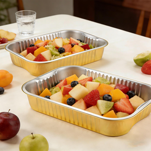 500 Packs Oblong Aluminum Foil <b>Pan</b> Disposable Pulp Moulded PP Plastic Food Grade Foil Container <b>with</b> <b>Lid</b> Customizable Wholesale - Product Image 3