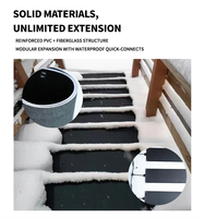 Tapetes Descongelantes de PVC Flexibles Modernos de Alta Calidad de 10'' X 60'' para Uso en Exteriores en Hoteles, Parques y Áreas Residenciales; Certificación ETL