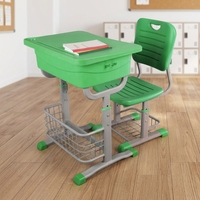 Juego de Escritorio y Silla Compacto Zoshine en Oferta, Muebles Escolares que Ahorran Espacio para Aulas Pequeñas