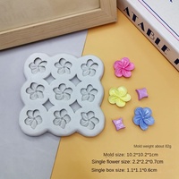 Divers moules en silicone résistants à la chaleur en forme de fleurs pour la pâtisserie, le fondant, le chocolat, les desserts, le savon, le plâtre et les créations artisanales