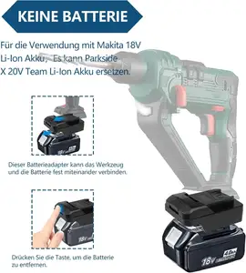 MT18PAR Adapter Konverter für Mak ita Bos ch Dew Alt Mil Waukee 18 V Li-Ionen Batterie zu Parkside 20 V Team Li-Ion Elektro werkzeuge