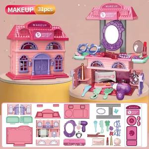 DIY Play House Little Princess Pretend Play 31 PCS Miroir et accessoires <span class=keywords><strong>de</strong></span> beauté Maquillage Beauty Play Set Toy Girls - Product Image 3