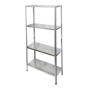 Modulo Scaffalatura Zincato con 4 Ripiani 150x75x30 cm. - Product Image 1