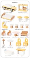 COMMIKI maison de poupée en bois Mini Villa jouet avec meubles lumières Simulation maison rôle jouet cadeau d'anniversaire pour enfants filles garçons