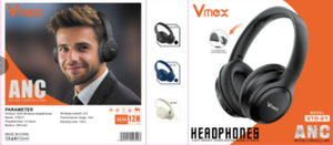 Cuffie Over-Ear Vmex con Cancellazione del Rumore, Wireless BT 5.0, per Viaggi - Product Image 1