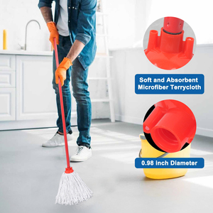 Serpillères en coton réutilisables pour nettoyage domestique, usage humide et sec, vente en gros, meilleur prix, fabricant - Product Image 3