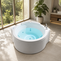 Bañera de Hidromasaje Acrílica Moderna de Lujo, Independiente, con Bluetooth y Luces LED, para Adultos