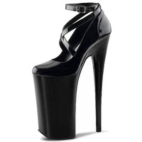 Croix 20cm Noir Danseuse Exotique Mode Pole Dance Striptease Modèle Super Sexy Hate Heights Show avec Talons Minces