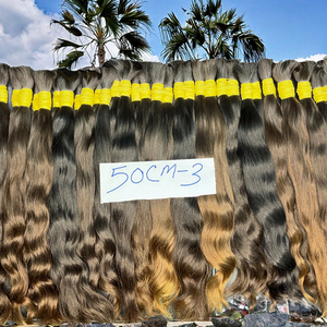 Extensiones de Cabello Virgen Indio Castaño <span class=keywords><strong>Claro</strong></span> Sedoso Liso Ondulado Crudo de Templo de un Solo Donante Cabello Largo Suministro a Granel - Product Image 3