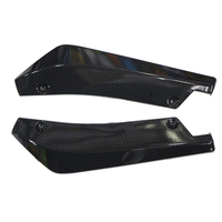 Lèvre arrière noir carbone brillant voiture pare-chocs spoiler Angle séparateur diffuseur Winglet Anti-crash modifié corps jupe latérale