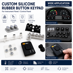 Panel de Botones de Silicona Personalizado, Diseño Basado en Dibujo OEM ODM, Teclas Táctiles Conductivas de Carbono para Panel de Control de Máquinas - Product Image 2
