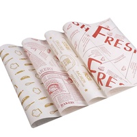 Papier d'emballage imprimé avec logo pour boucher, qualité alimentaire, résistant à la graisse, pour hamburgers, viandes de charcuterie, papier sandwich enduit de PE