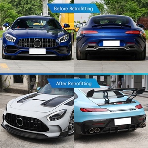 ชุดแต่งคาร์บอนไฟเบอร์ครึ่งคัน Black Series สำหรับ Benz AMG GT ปี 2015-2023 ประกอบด้วยกันชนหน้า-หลัง สเกิร์ตข้าง และฝากระโปรง - Product Image 2