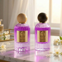 Flacon de parfum transparent cylindrique à col serti de 30 ml et 50 ml, flacon de parfum de luxe unique avec vaporisateur