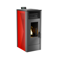 Chaudière à granulés de bois en acier inoxydable PANSEE PK-160, système de chauffage domestique intérieur écologique à haute efficacité avec un design moderne