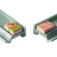 Support de Mahjong Américain Personnalisé en Lucite à Motif Marbre 19, 20, 21 Pouces, Supports de Mahjong en Acrylique Effet Marbre et Poussoirs Magnétiques 20 Pouces