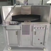Four à pain roti pita arabe électrique automatique pour l'extérieur Four rotatif à gaz pour la cuisson du pain arabe Four à disque rotatif